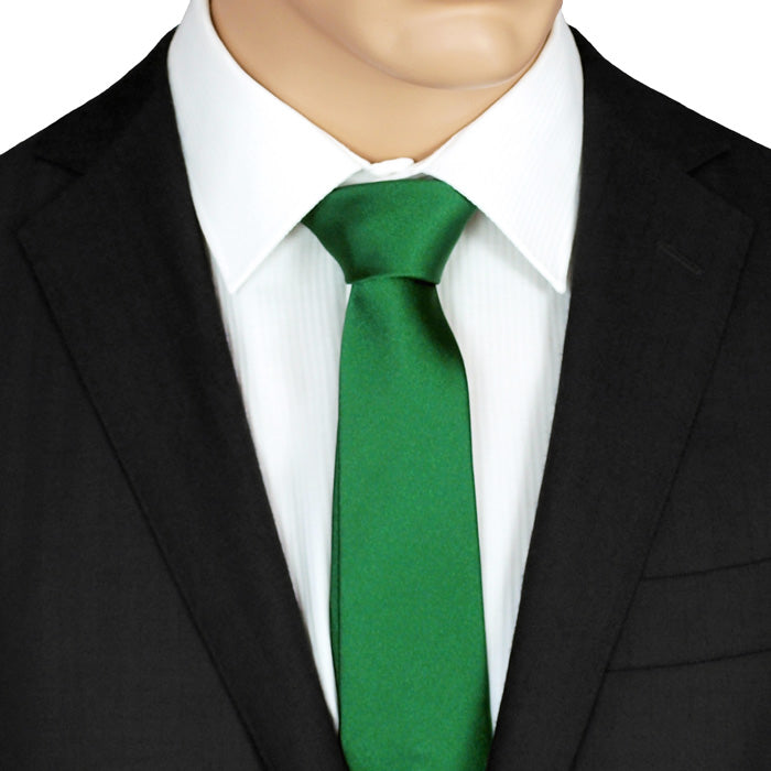 Plain Green Skinny Tie