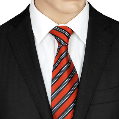 Orange Striped Tie