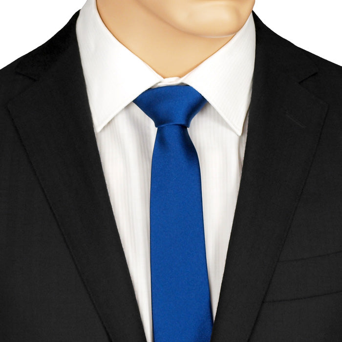 Slim Blue Silk Tie