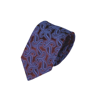 Purple paisley silk tie