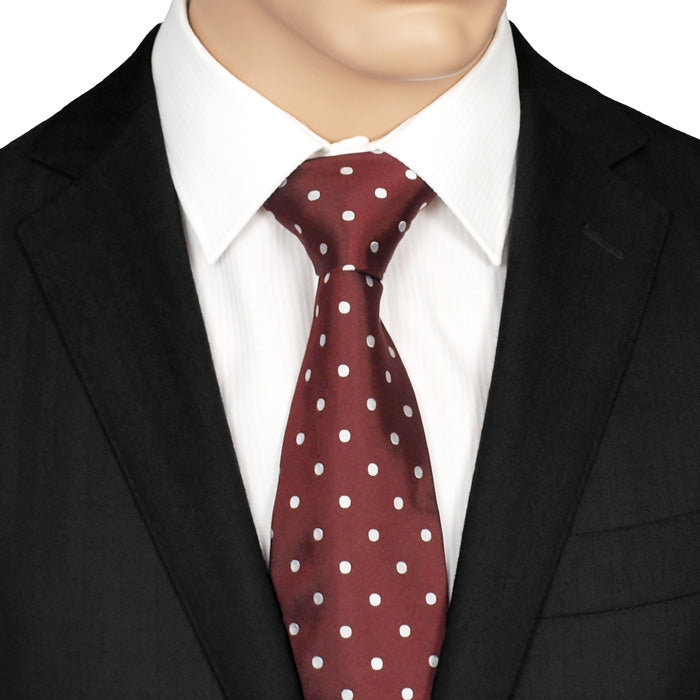 Maroon Dotted Tie