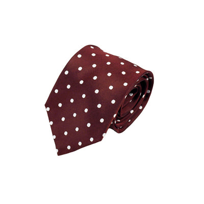 Maroon Dotted Silk Tie