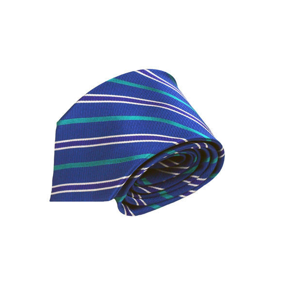 Blue and Green Striped Tie