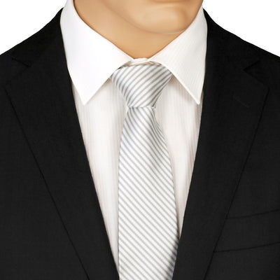 Silver Striped Neckties