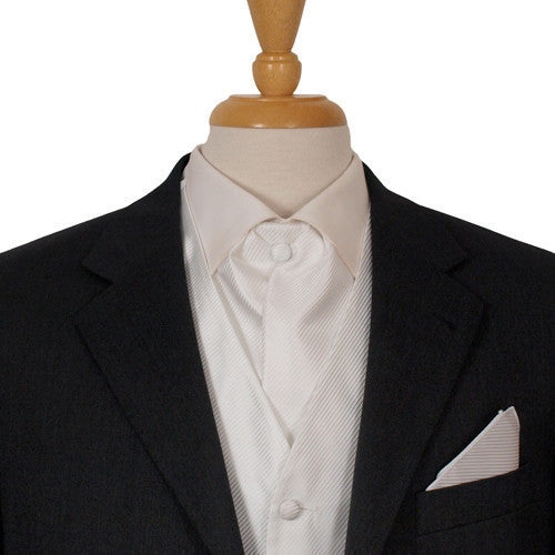 White Striped Cravats – Mens Formal